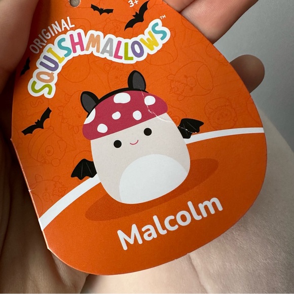 8” Malcolm The Mushroom 🍄 Bat 🦇 Squishmallows NWT - Picture 5 of 6